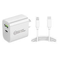 20W DUAL USB-C Type-C PD Fast Wall Charger Adaptor QC3.0 For Android iPhone iPad