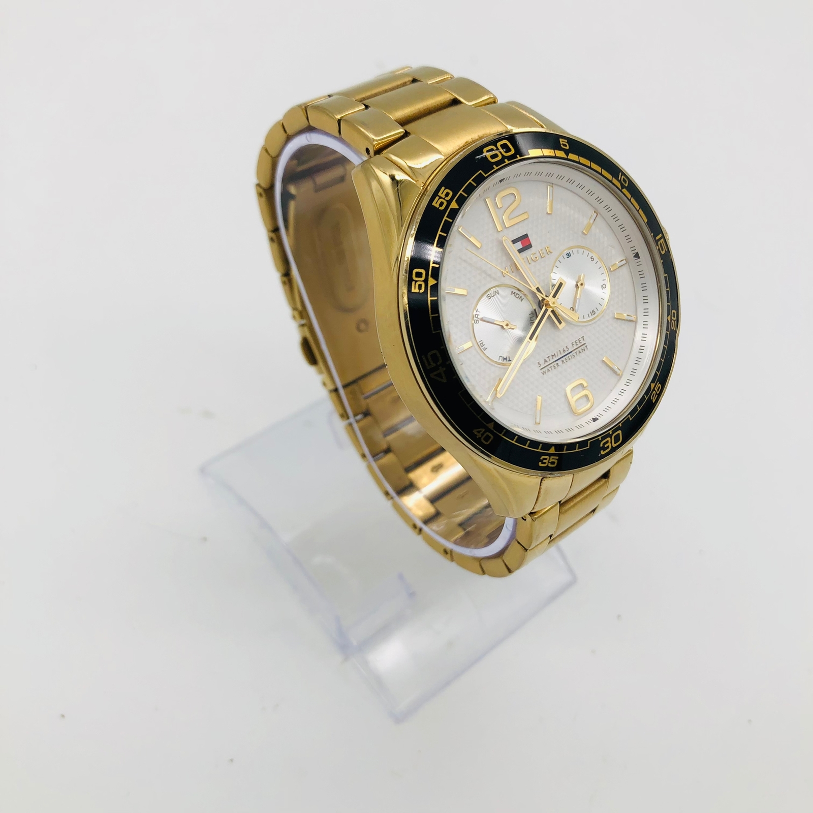 Tommy Hilfiger 1791365 White Dial Gold Stainless Watch (Preowned)