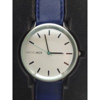 Uncle Jack Men's Watch Navy Blue Leather (Pre-Owned)