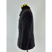 Mens Classic Black Oxford Style Peacoat Jacket Versatile Dress Coat Rare Find