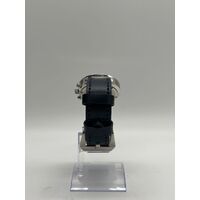 Citizen Chronograph Eco-Drive CA4500-83E Mens Black Dial Silver Leather Watch