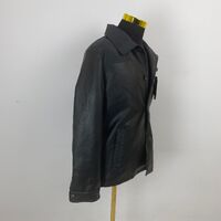 VG World Collection Luxury Black Leather Jacket Size Small