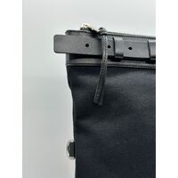 Yves Saint Laurent YSL Paris Canvas Tote Bag Detachable Strap GUS2E 1000 Black