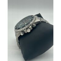 Orologio All Stainless Steel Men’s Watch 10 ATM Water Resistant Silver Band