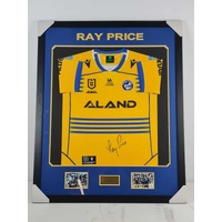Parramatta Eels Ray Price Signed Jersey with COA NRL Memorabilia