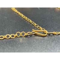 Ladies 21ct Yellow Gold Droplet Necklace (Pre-Owned)