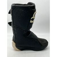 Fox Racing Comp MX Boots Youth Size Y4 Black White (Pre-owned)