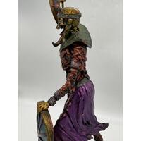 Egyptian Style Undead Knight with Glaive and Skull Shield Collectable Statue