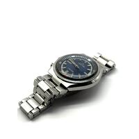 Vintage Seiko Bell-Matic Blue Dial 17 Jewels Date Day Stainless Steel Mens Watch