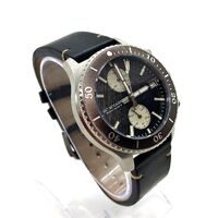 M Ja MCCabe JM-1038 Gravel Grey Stainless Steel Mens Quartz Watch Leather Band
