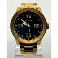 Nixon Take Charge Corporal All Gold Black Stainless Steel Bracelet Men's Watch