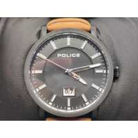 Police Brown Collin Stainless Steel Analog Men’s Watch in Leather Band