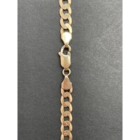 Mens 9ct Yellow Gold Curb link Chain & Crucifix Pendant Necklace