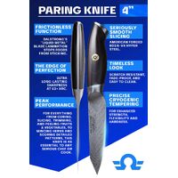Dalstrong 4 inch Omega Series Paring Knife Hyper Steel LiquidMetal Pattern