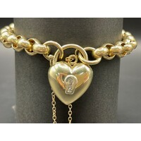 Ladies 10ct Yellow Gold Belcher Link Bracelet