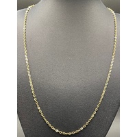 Unisex 18ct Yellow Gold Cable Link Necklace