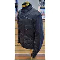 Torque Large Nylon Motorcycle Jacket and Pants Black Reflective and Padded