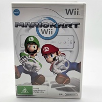 Mario Kart Wii Nintendo Game with Genuine Black Steering Wheel Attachment