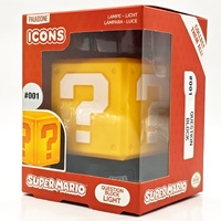 Paladone Super Mario Question Block 3D Light Stand Desk Bedside Lamp