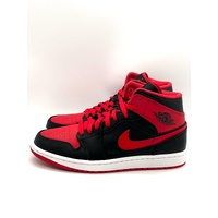 Nike Air Jordan 1 Mid Alternate Bred DQ8426 060 Black Fire Red White Shoes 8 US