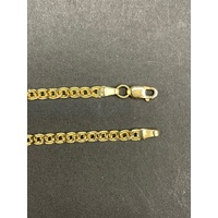 Ladies 9ct Yellow Gold Double Curb Link Necklace