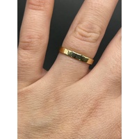 Unisex 18ct Yellow Gold Plain Band Ring