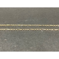 Ladies 9ct Yellow Gold Figaro Link Necklace & Dragonfly Pendant