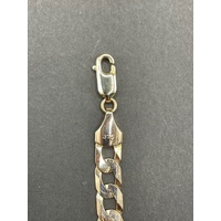 Mens 9ct Yellow Gold Curb Link Bracelet