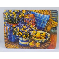 Jason Placemats Set of 6 Cork Back Verandah Wendy Wooden Floral Dining