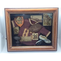 Football Wall Art Memorabilia Display Shadow Box Wood Frame