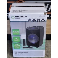 Digitech Audio 12 Inch Rechargeable PA Speaker with Wireless Microphone CS-2497