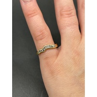 Ladies 18ct Yellow Gold Cubic Zirconia Enhancer Ring