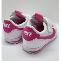 Nike Cortez EasyOn Baby Toddler Shoes White Laser Fuchsia Size US 5C UK 4.5