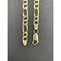 Mens 9ct Yellow Gold Anchor Link Necklace