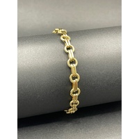 Ladies 9ct Yellow Gold Fancy Link Bracelet