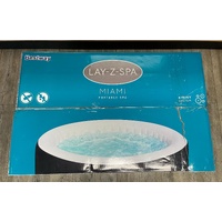 Bestway Lay-Z-Spa Miami AirJet Black Inflatable Spa 2-4 Adults 1.80m x 66cm