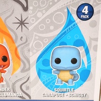 Funko Pop! Games Pokémon Pikachu Bulbasaur Charmander and Squirtle 4 Pack Figure