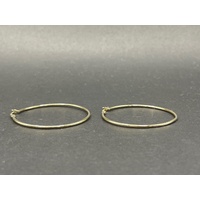 Ladies 9ct Yellow Gold Round Hoop Earrings
