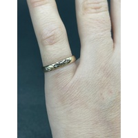 Ladies 9ct Yellow Gold 3 Stone Diamond Ring