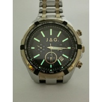 JAG J2864A Mens Chronograph Stainless Steel Watch with Luminous Markers