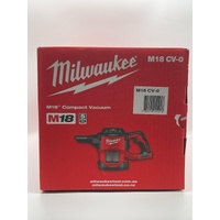 Milwaukee 18V Li-ion Cordless Compact Vacuum Cleaner Skin Only M18CV-0