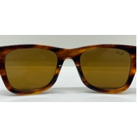 Ray-Ban Mega Wayfarer RB 0840S Sunglasses Tortoise Shell Frame Brown Lenses 51mm