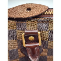 Louis Vuitton Speedy 25 Damier Ebene Canvas Handbag with Gold Hardware