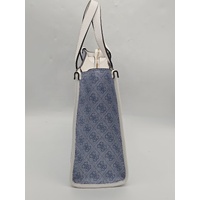 Guess Silvana Logo Tote Bag Light Blue with Detachable Strap