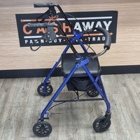 Care Quip Foldable 4 Wheeled Mobility Walker 130kg Capacity