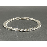 Mens 925 Sterling Silver Curb Link Bracelet