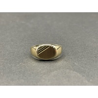 Mens 9ct Yellow Gold Signet Ring