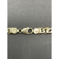Men's 9ct Yellow Gold Double Birdseye/Anchor Link Necklace