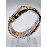 Seiko V157-0BF0 Date Display Gold Tone Stainless Steel 10Bar Solar Mens Watch