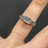 Ladies 14ct White Gold Diamond Ring